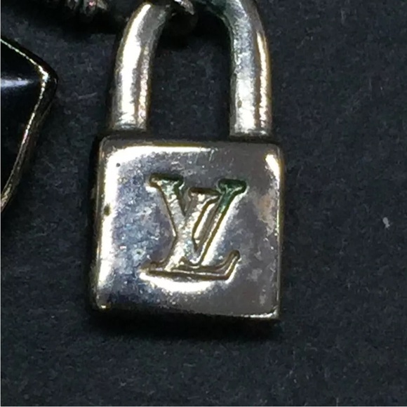 Louis Vuitton Creole Sweet Monogram Silver Tone Pierced Earring - Picture 8 of 8